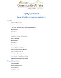Document preview: Equity Application - Rural Workforce Housing Initiative - Georgia (United States)
