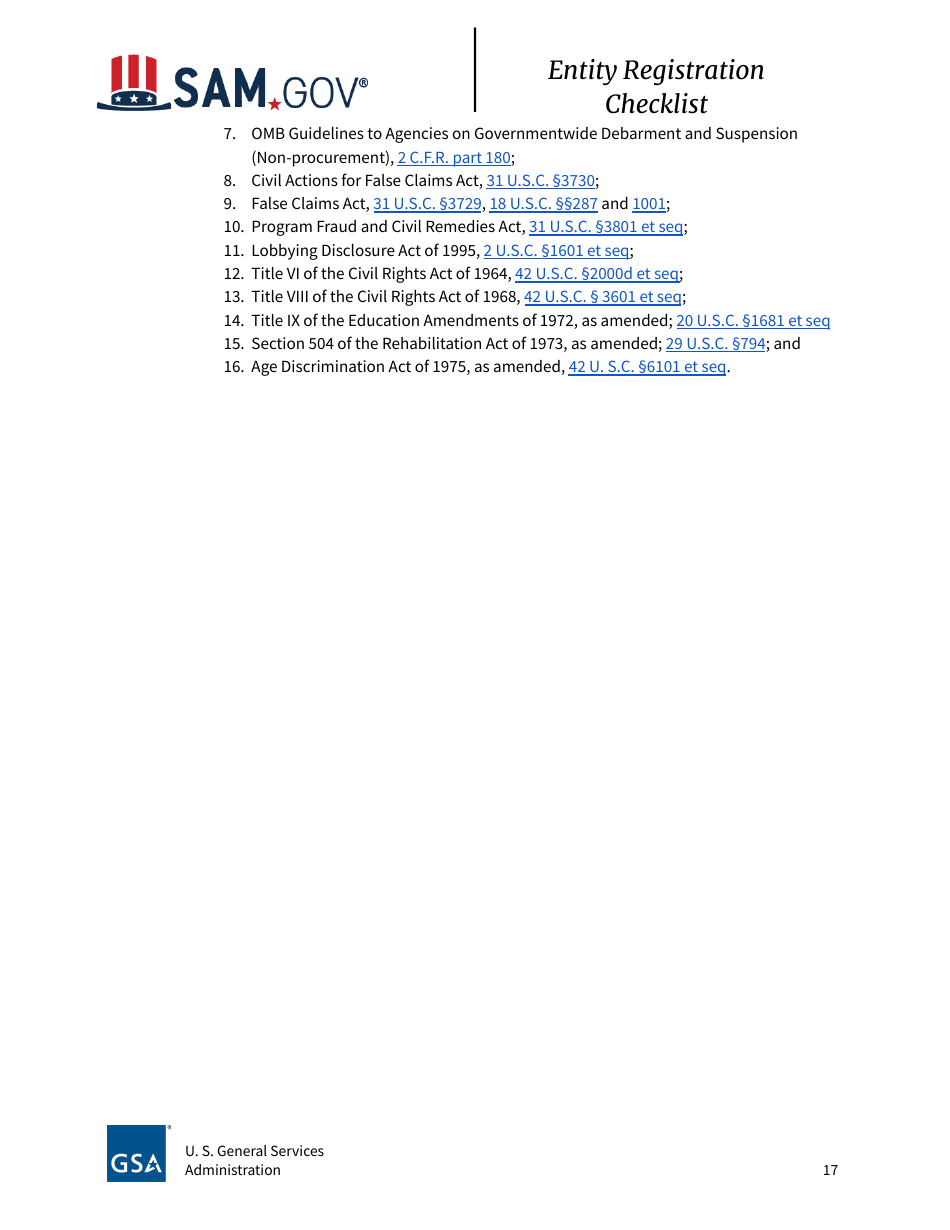 Entity Registration Checklist, Page 17
