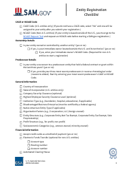 Entity Registration Checklist, Page 3