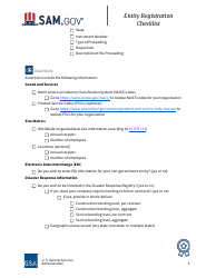 Entity Registration Checklist, Page 5