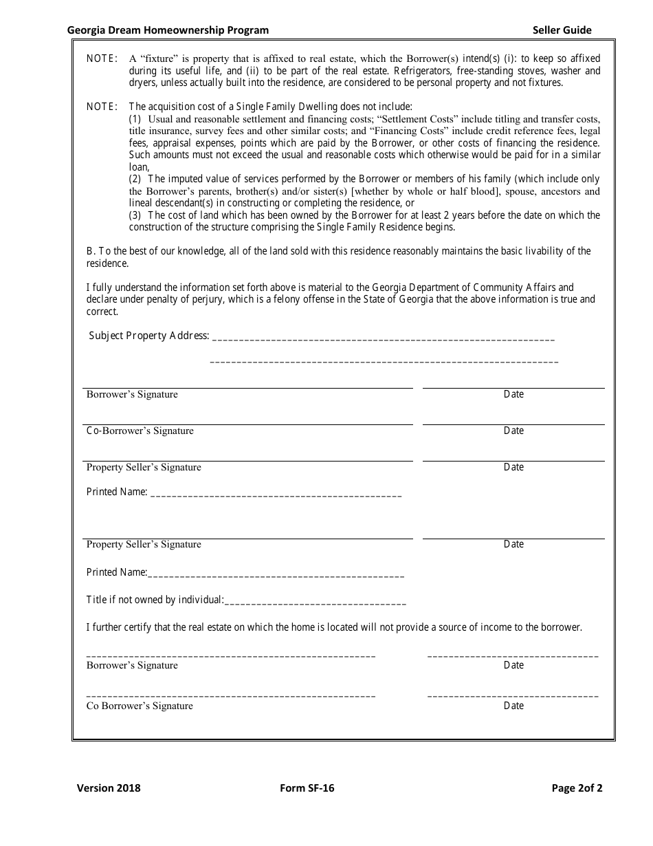 Form SF16 Download Printable PDF or Fill Online Acquisition Cost
