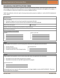 Household Recertification Form - Georgia (United States)