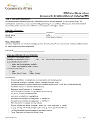 Document preview: Hmis Project Discharge Form - Transitional or Permanent Housing, Services Only & Prevention - Georgia (United States)