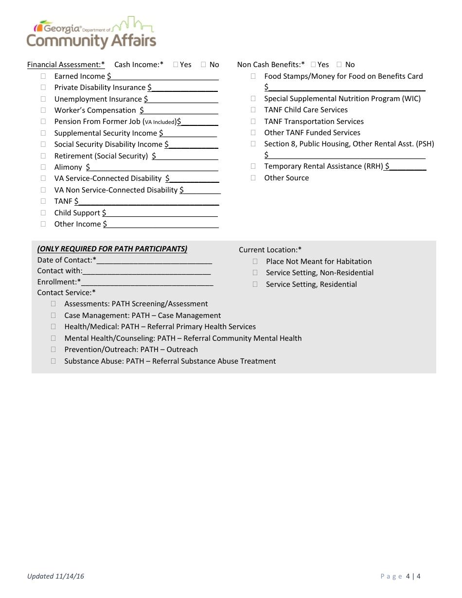 Hmis Project Discharge Form - Transitional or Permanent Housing, Services Only  Prevention - Georgia (United States), Page 4