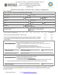 Marriage and Family Therapist (Mft) Clinical Examination - County of Los Angeles, California, Page 2