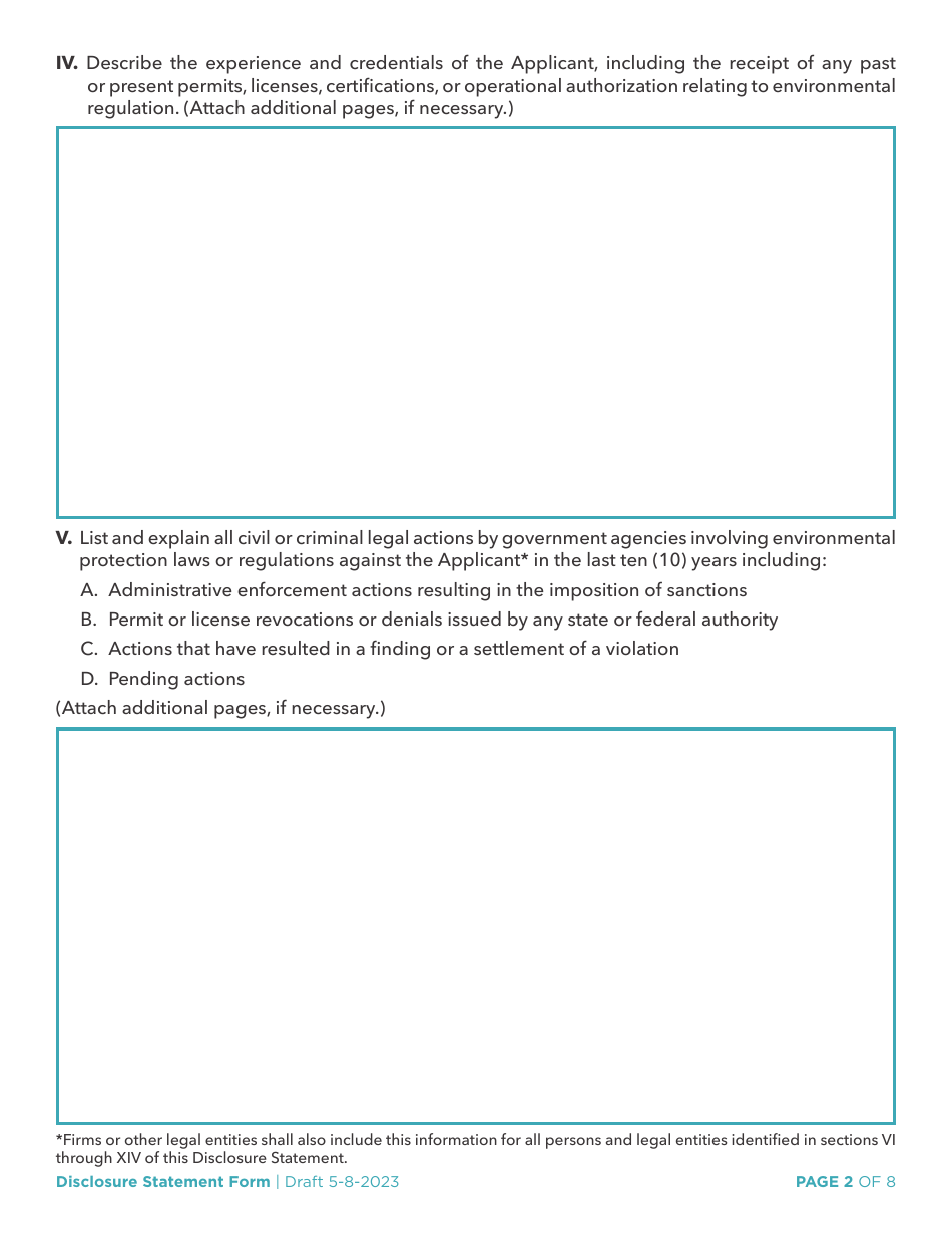 Disclosure Statement - Arkansas, Page 4