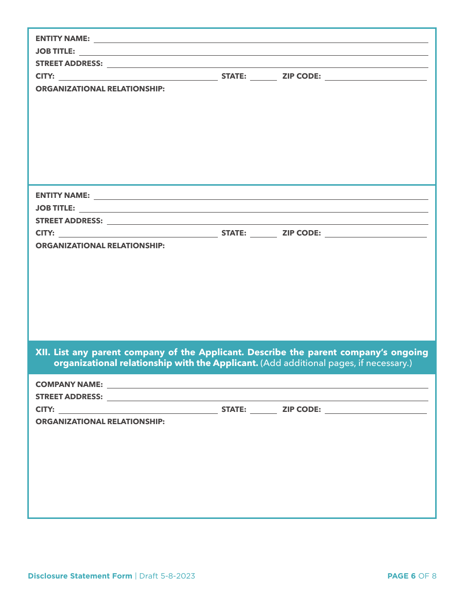 Disclosure Statement - Arkansas, Page 8
