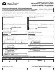 Form HLTH5361 Pharmacare Special Authority Request - Targeted Dmards for Psoriatic Arthritis - Renewal/Dosing Adjustment - British Columbia, Canada