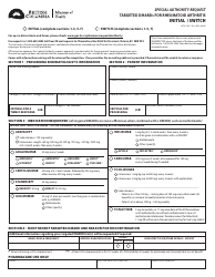 Form HLTH5345 Special Authority Request - Targeted Dmards for Rheumatoid Arthritis: Initial/Switch - British Columbia, Canada