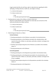 Form CHC104 Notice of Motion and Motion to Establish Custody and Parenting Time - Minnesota, Page 2