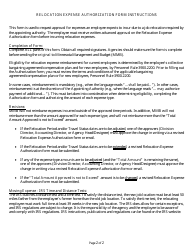 Form FI-00376-06 Relocation Expense Authorization - Minnesota, Page 2