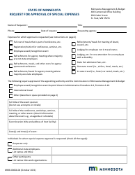 Form MMB-00668-04 Request for Approval of Special Expenses - Minnesota