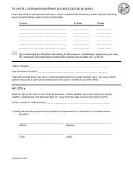 Form PE-00649-02 Educational Verification for Student Workers - Minnesota, Page 2