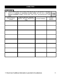 Financial Background Investigation Questionnaire - New York City, Page 13