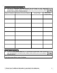 Financial Background Investigation Questionnaire - New York City, Page 4