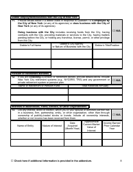 Financial Background Investigation Questionnaire - New York City, Page 8