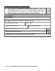 Financial Background Investigation Questionnaire - New York City, Page 9