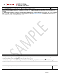 Annual Religious Immunization Exemption Certificate - Sample - Washington, D.C., Page 3