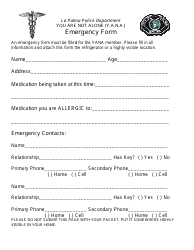 You Are Not Alone (Y.a.n.a.) Application/Waiver Form - City of La Palma, California, Page 5