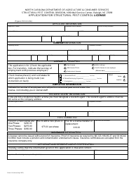 Form 18 Application for Structural Pest Control License - North Carolina, Page 2