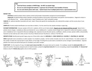 Form AD-4 Plant Sample Submission - North Carolina, Page 2