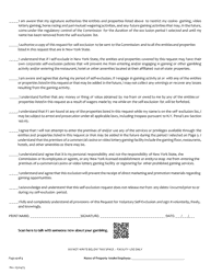 Request for Voluntary Self-exclusion From All Gaming Facilities and Entities Licensed, Permitted or Registered by the New York State Gaming Commission - New York, Page 4