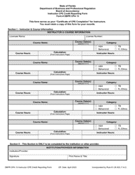 Form DBPR CPA13 Instructor Cpe Credit Reporting Form - Florida, Page 2