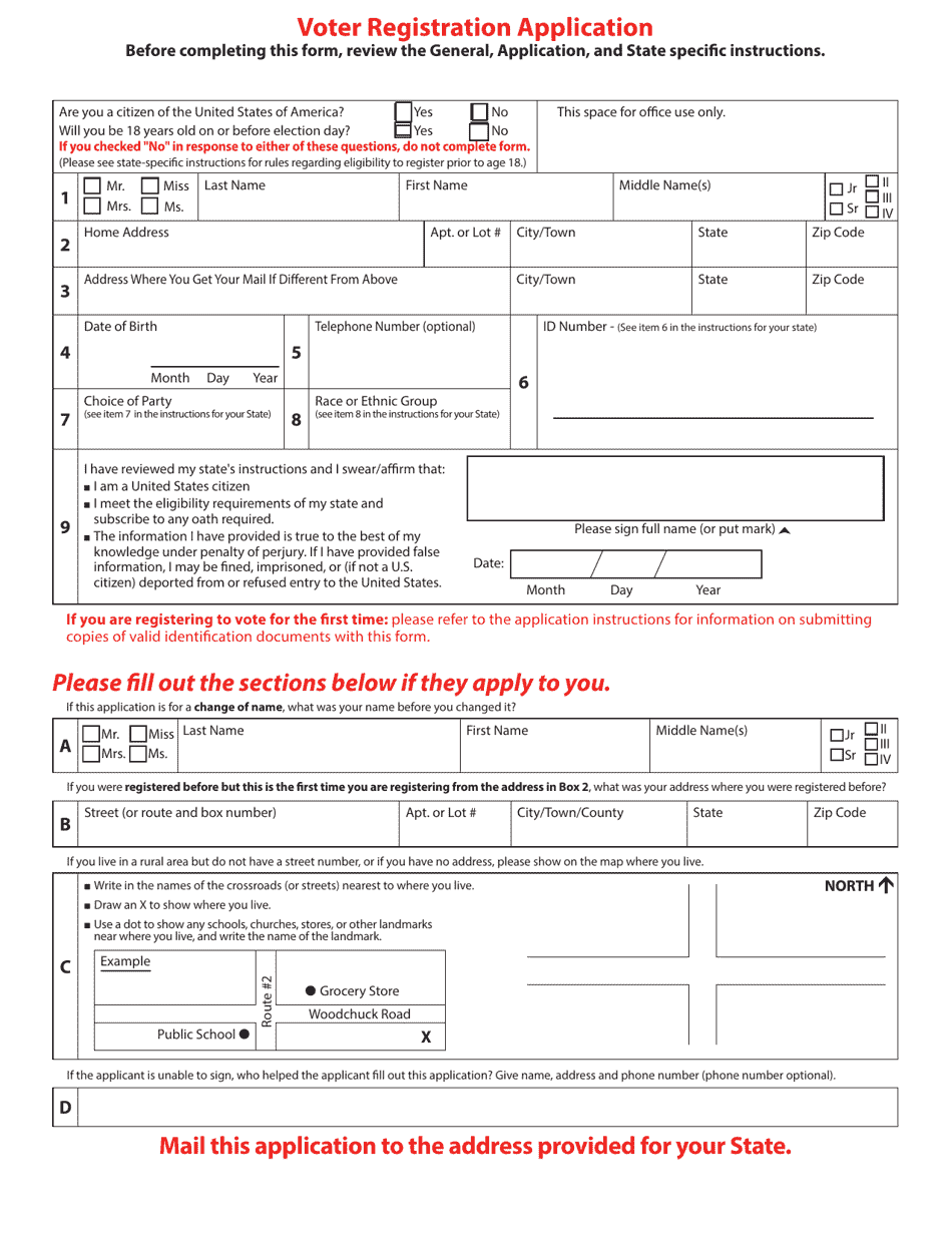 National Mail Voter Registration Form (English / Hindi), Page 4