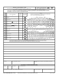 VA Form 3984 Dental Treatment Plan