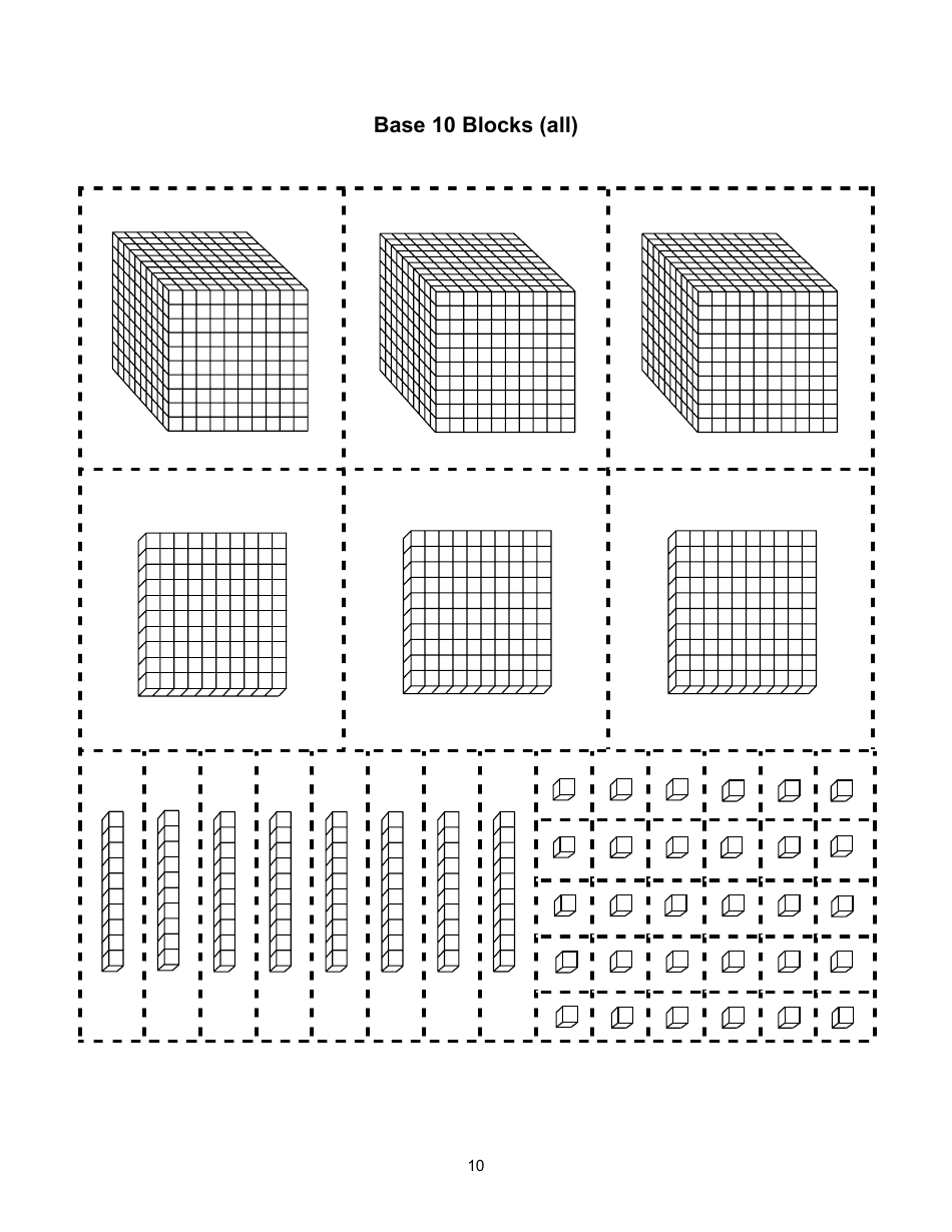 Base 10 Blocks All Template Download Printable PDF Templateroller