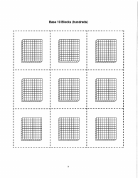 Base 10 Blocks (Hundreds) Template