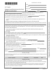 Form 15360 &quot;Request and Permission for Post Mortem Examination&quot; - Australia