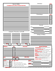 Legend of the Five Rings Third Edition Character Sheet, Page 2