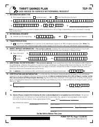Form TSP-75 Age-Based In-Service Withdrawal Request