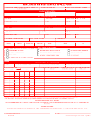 Document preview: Pip Post-service Appeal Form - New Jersey
