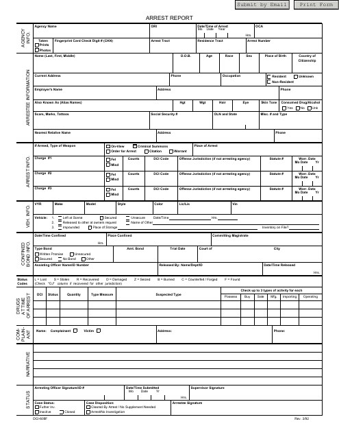 Form DCI-608F  Printable Pdf