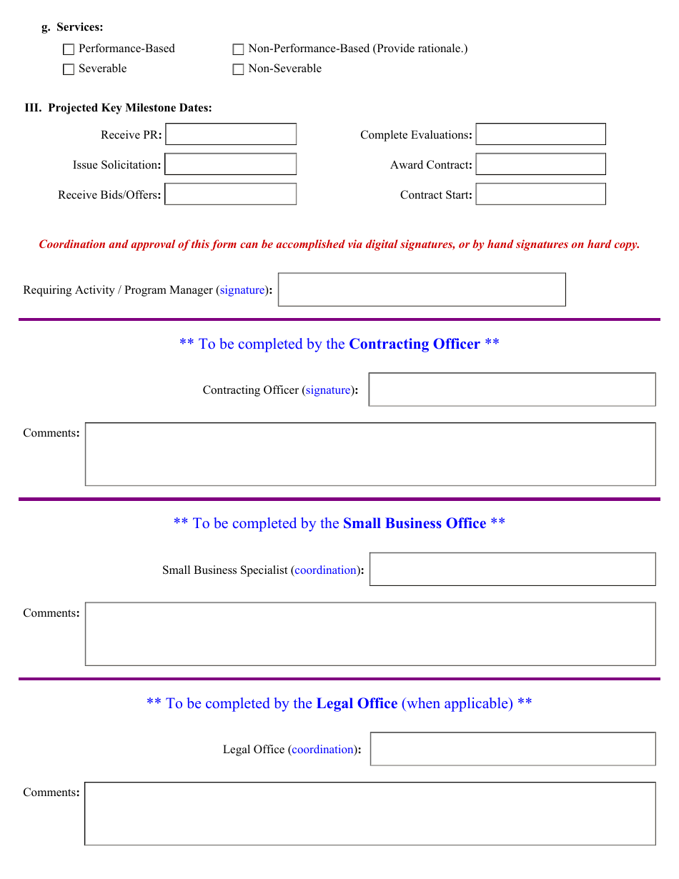 Streamlined Acquisition Strategy Summary Template, Page 3