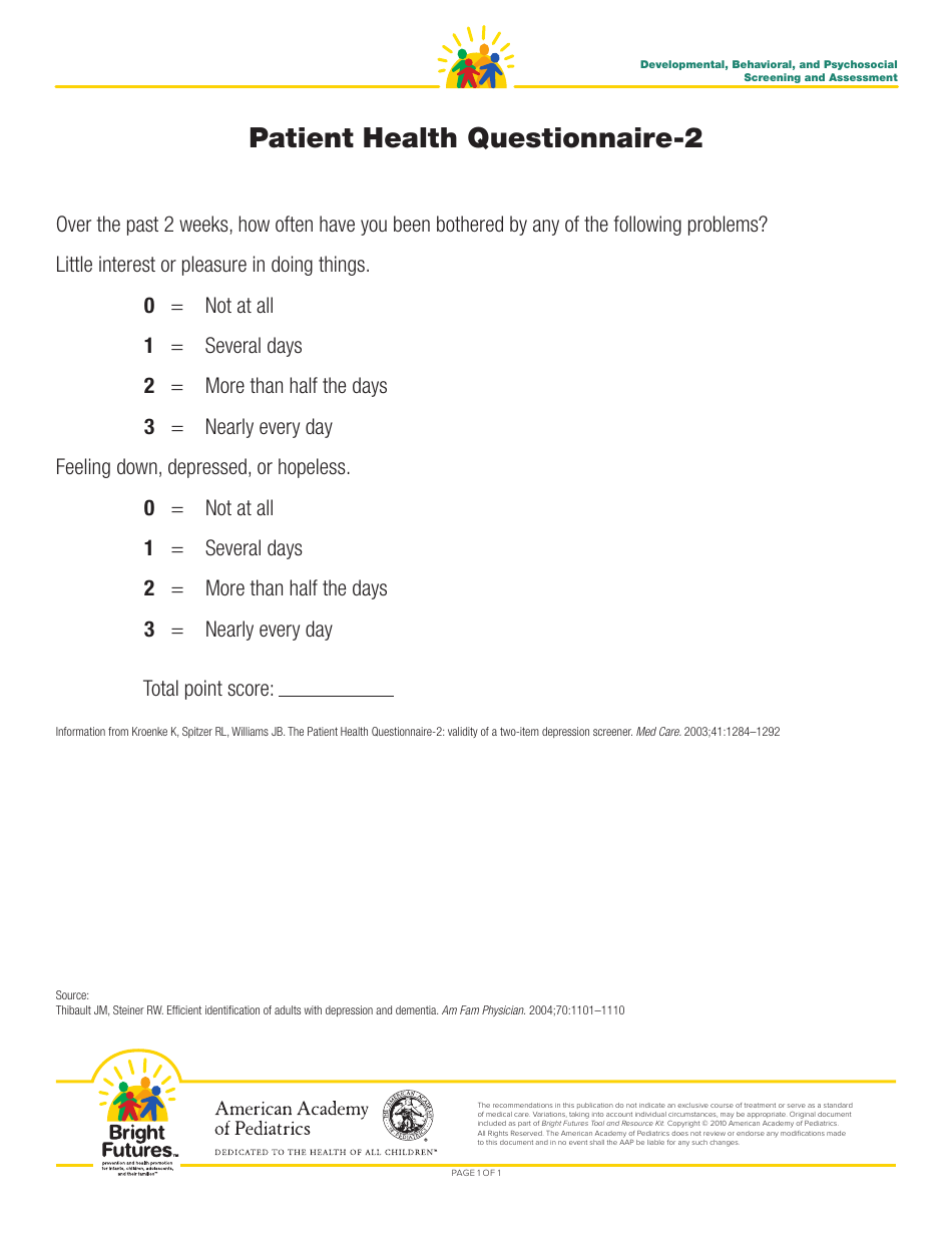 patient-health-questionnaire-american-academy-of-pediatrics-fill