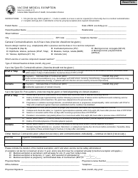 Document preview: State Form 54648 Vaccine Medical Exemption - Indiana