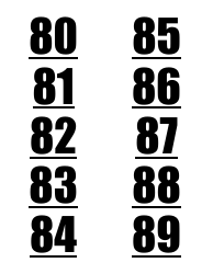 1-100 Number Label Templates, Page 10