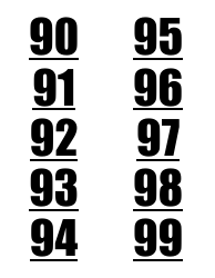 1-100 Number Label Templates, Page 11