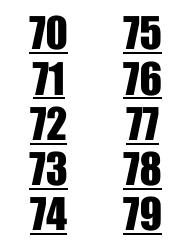 1-100 Number Label Templates, Page 9