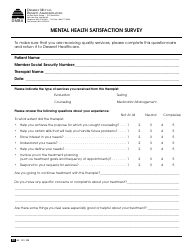 Document preview: Mental Health Satisfaction Survey