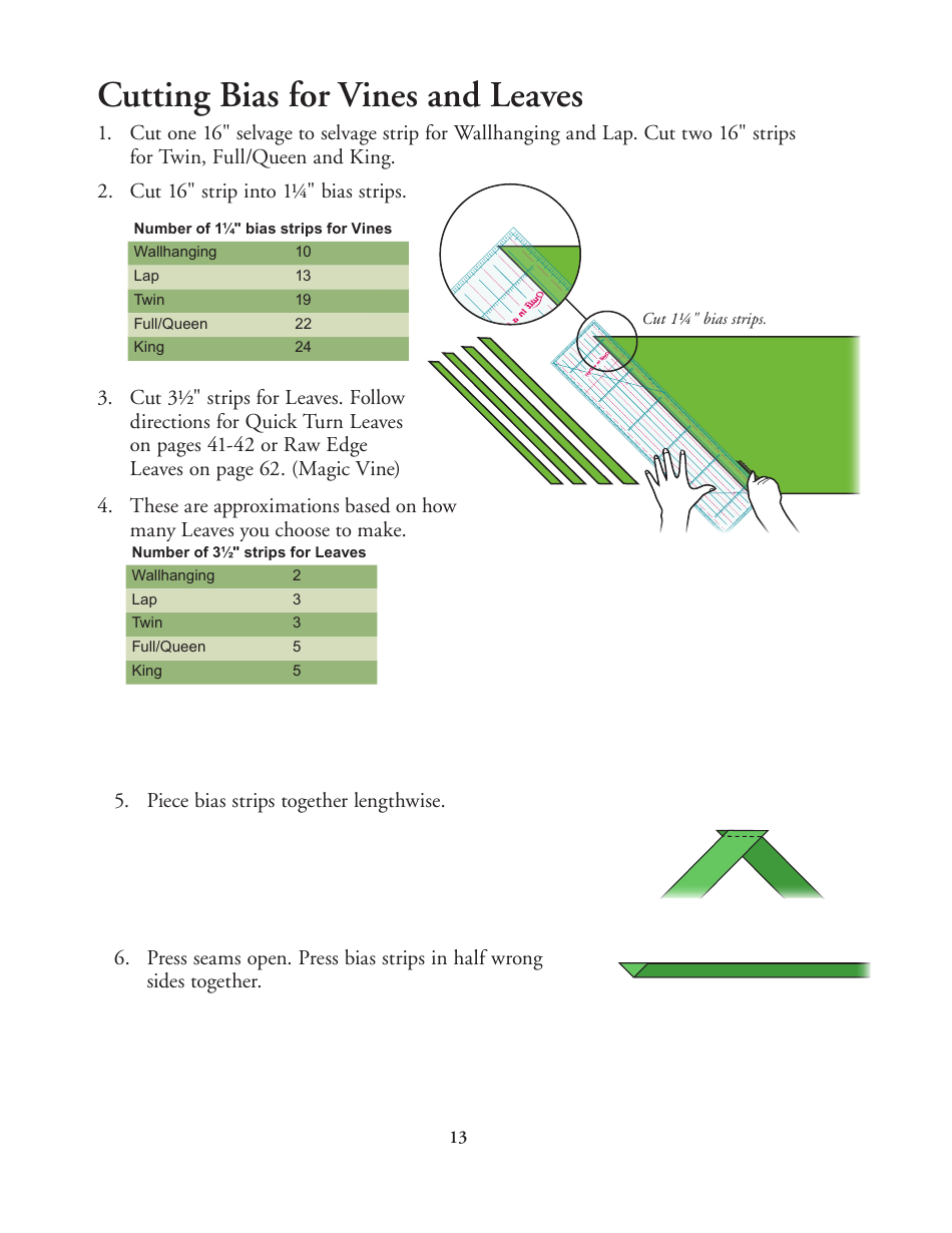 Scallop, Wave, and Vine Quilt Pattern Template, Page 13