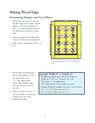 Scallop, Wave, and Vine Quilt Pattern Template, Page 2