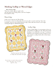 Document preview: Scallop, Wave, and Vine Quilt Pattern Template
