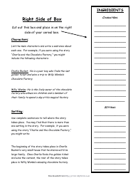 Cereal Box Book Report Template, Page 3