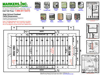 Document preview: High School Football Field Diagram Template