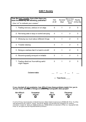 Document preview: Gad-7 Anxiety and Phq-9 Depression Assessment Chart
