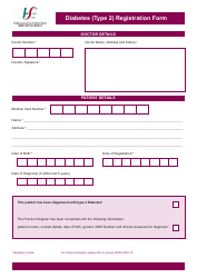 Document preview: Diabetes (Type 2) Registration Form
